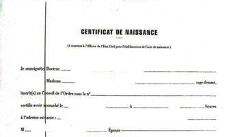 certificat naissance